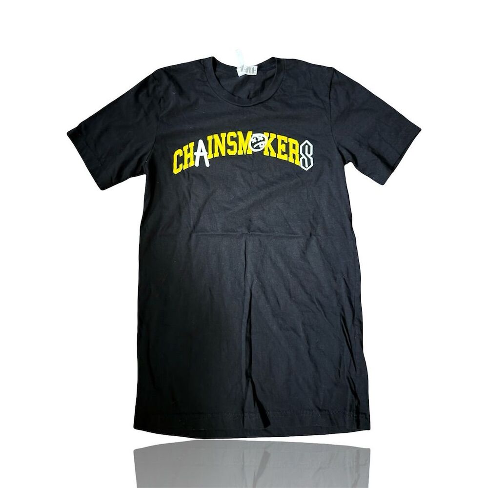 Chainsmokers Official Band Graphic T-Shirt Black Men's Size S Short Sleeve